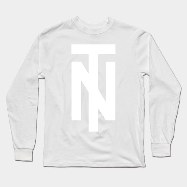 Tazio Nuvolari personal monogram (1920-1950) - Alfa Romeo, Maserati, Auto Union - White print Long Sleeve T-Shirt by retropetrol